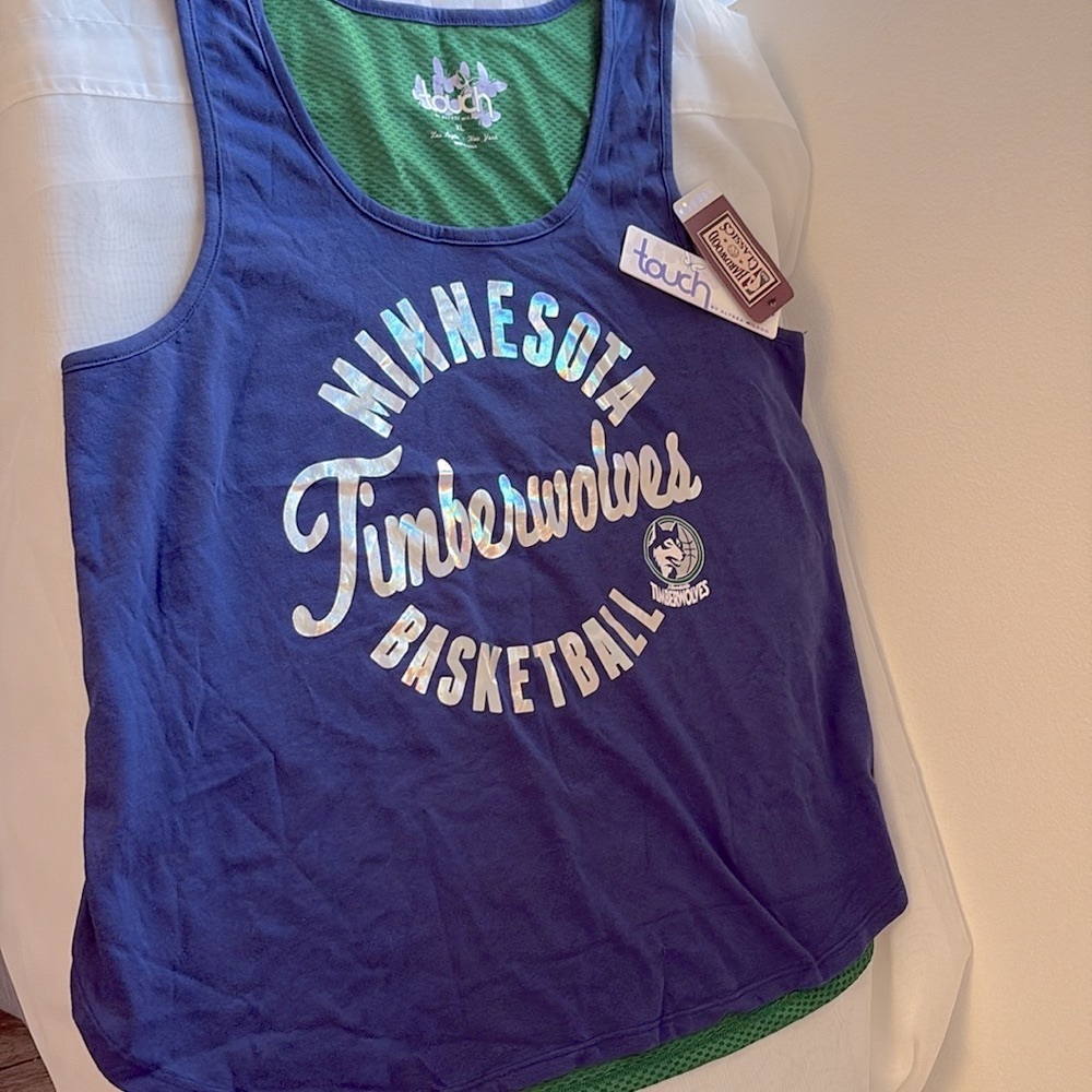 NWT [Touch by Alyssa Milano] Minnesota Timberwolves NBA Tank Top Women’s Sz XL - Picture 4 of 14